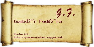 Gombár Fedóra névjegykártya
