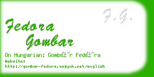 fedora gombar business card